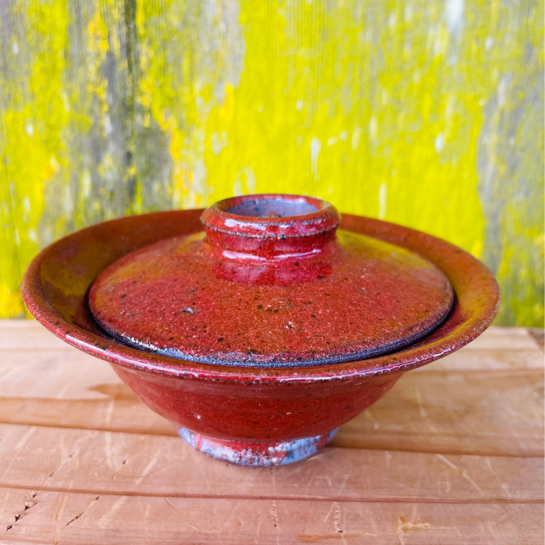 Deep Red Glaze - Lizella Clay Gaiwan